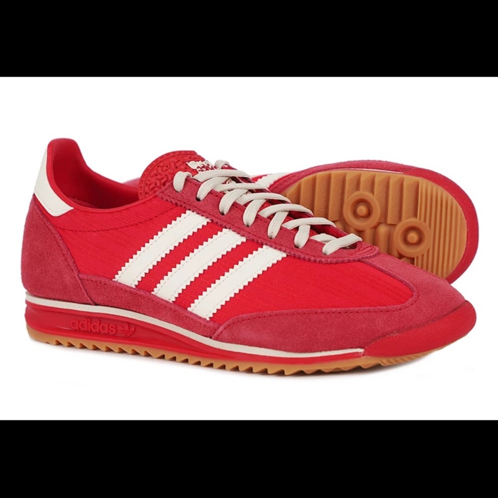adidas Red & White Retro Sneakers